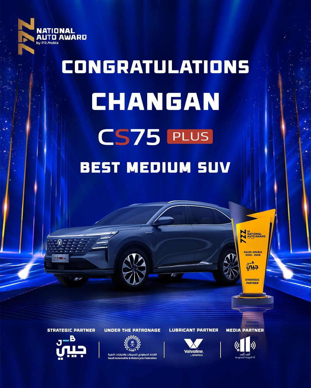 Changan CS75 Plus medium SUV winner